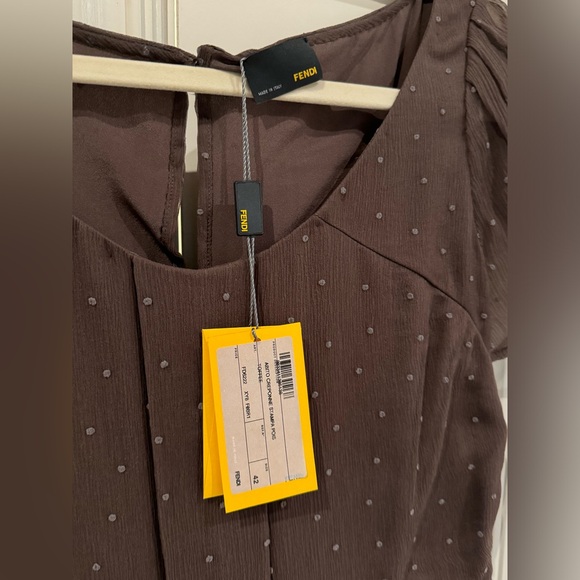 Fendi silk lined polka dot dress with tags - Picture 5 of 5
